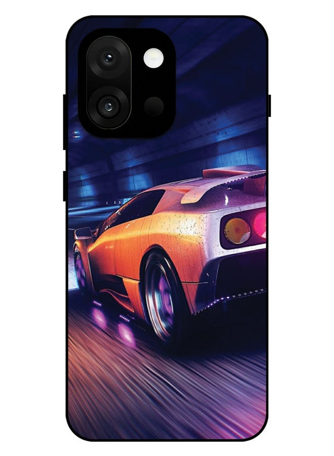 EYE CATCH Printed Protective Case Cover For OnePlus 13S  -  Yellow Car One Side - Image 1