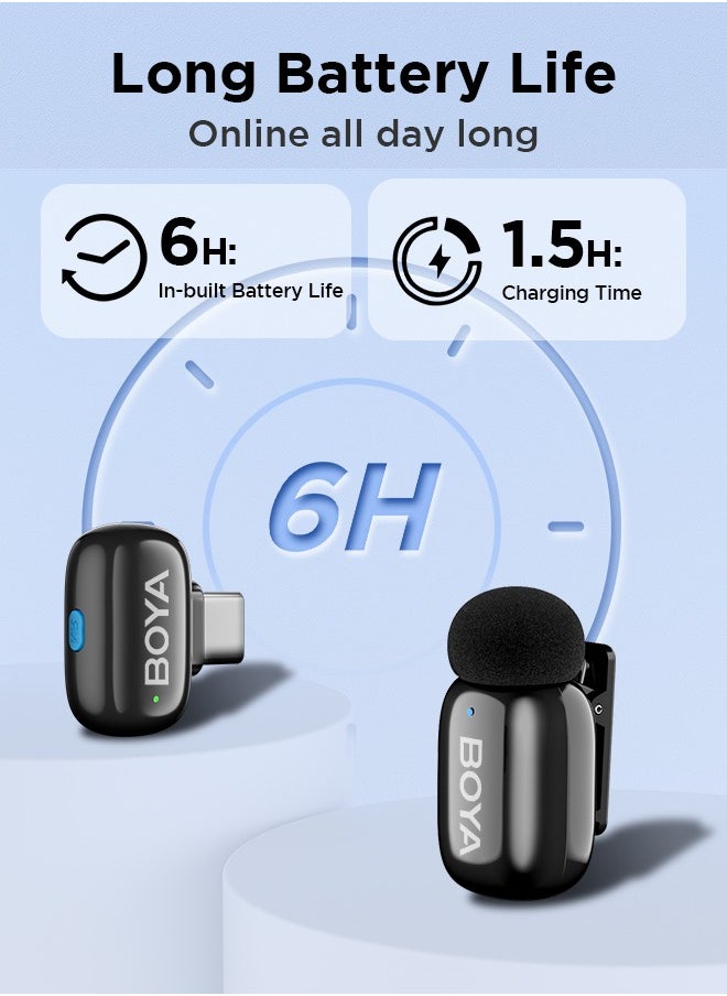 BOYA - BOYA MINI-17 Wireless Lavalier Microphone Noise Cancellation Microphone For iPhone 15/16 Android Smartphones Ultra mini microphone with AI Voice Change, Metal Clip on Mic for Vlogging TikTok YouTube Content Creators Live Streaming Interview Recording - Image 1