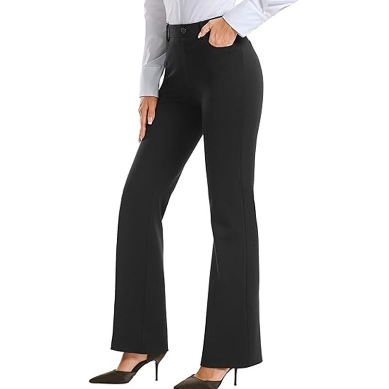 Women'S Dress Pants Business Casual Work Pants With Pocket Regular Casual Pants For Office - Image 2