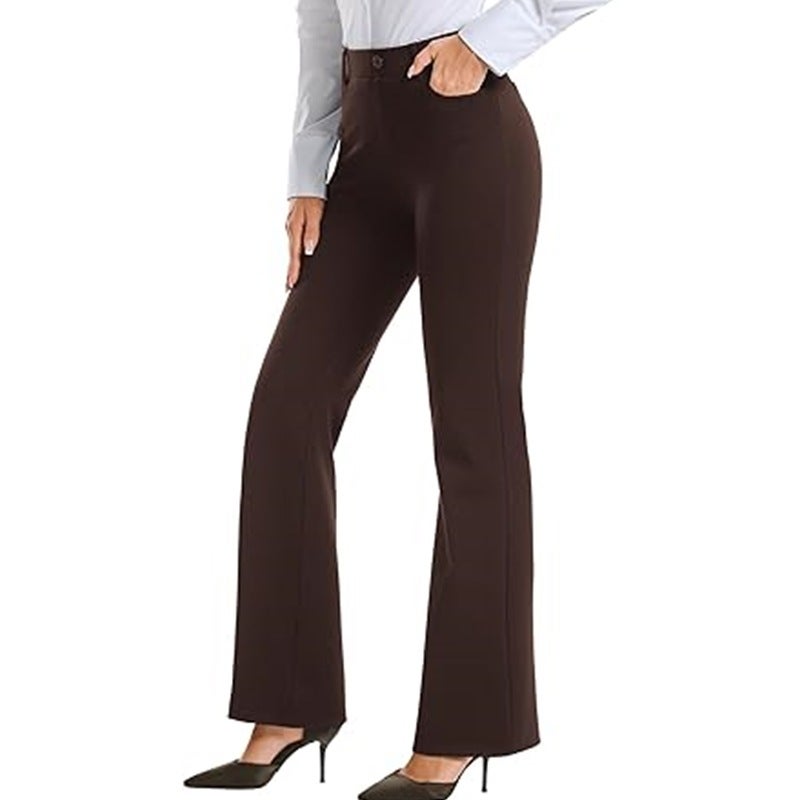 Women'S Dress Pants Business Casual Work Pants With Pocket Regular Casual Pants For Office - Image 5