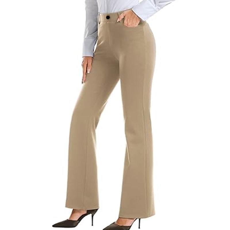Women'S Dress Pants Business Casual Work Pants With Pocket Regular Casual Pants For Office - Image 4