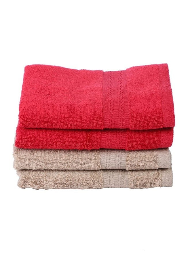 BIANCA Ultra Soft Zero Twist 100% Cotton Towel -4pc Hand Towel (Paradiso) | Super Absorbent, Fluffy | AeroCore Organic Technology - for Men, Women, Gym, Kitchen Solid-Burgundy/Wheat - Image 2