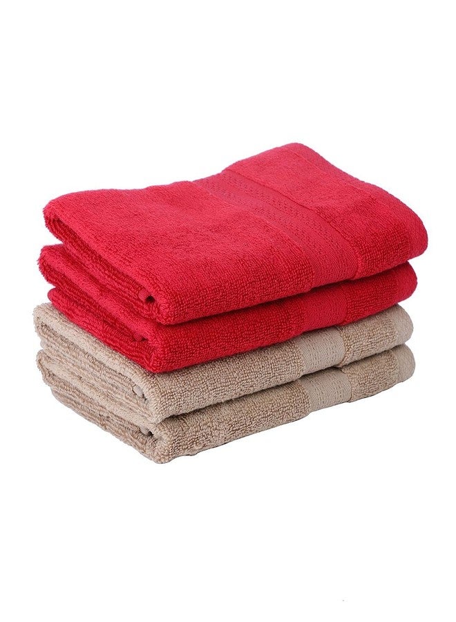 BIANCA Ultra Soft Zero Twist 100% Cotton Towel -4pc Hand Towel (Paradiso) | Super Absorbent, Fluffy | AeroCore Organic Technology - for Men, Women, Gym, Kitchen Solid-Burgundy/Wheat - Image 4