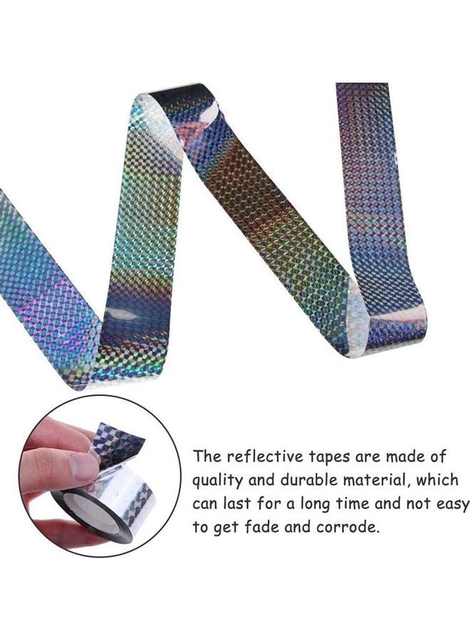 NIBEMINENT 2-Piece Bird Scare Reflective Tape Silver - Image 2