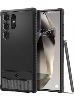 Spigen غطاء حماية متين لهاتف سامسونج جالاكسي S24 الترا (2024) - أسود مطفي  - Image 1