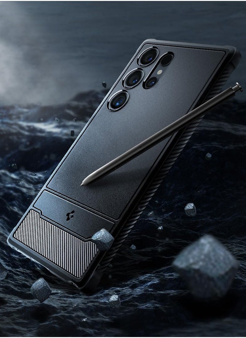 Spigen - Rugged Armor for Samsung Galaxy S24 ULTRA case cover (2024) - Matte Black - Image 1