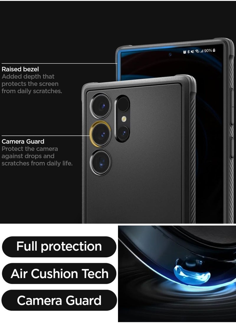 Spigen - Rugged Armor for Samsung Galaxy S24 ULTRA case cover (2024) - Matte Black - Image 1