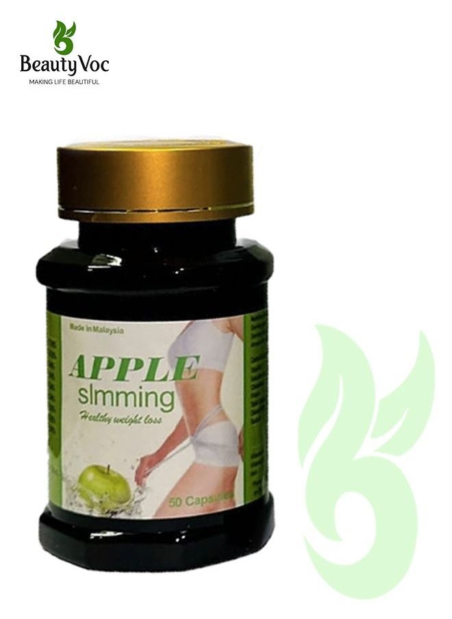 BEAUTY VOC - Green Apple Slimming Capsules to Boost Metabolism, Trim Waist, and Elevate Natural Energy for Enhanced Focus and Elevated Mood, 50 Capsules - Image 1