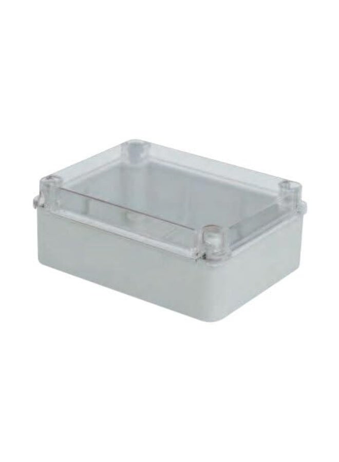 HASANAT ESSENTIALS صندوق التوصيل الأساسي من حسنات - غلاف بلاستيكي ABS مقاوم للماء IP67، RAL 7035 للاستخدام الداخلي/الخارجي، مثبت على الحائط (الإضاءة، CCTV، التحكم في الحدائق) (IP67 400 x 300 x 130 مم [شفاف]) - Image 1