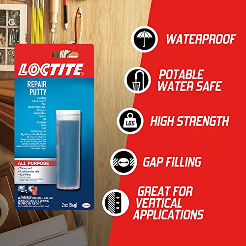Loctite لصق لوكتايت متعدد الأغراض لإصلاح المعجون، 2 أونصة، عبوة واحدة - Image 4