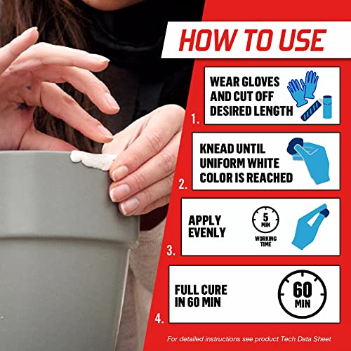 Loctite لصق لوكتايت متعدد الأغراض لإصلاح المعجون، 2 أونصة، عبوة واحدة - Image 2