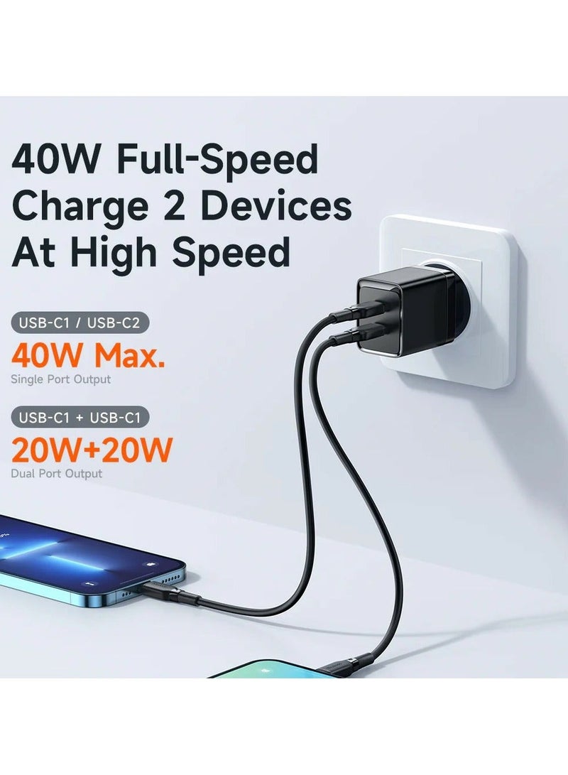 مكدودو شاحن سريع بقوه 40 وات PD بعدد 2 مدخل Type-c - Image 2