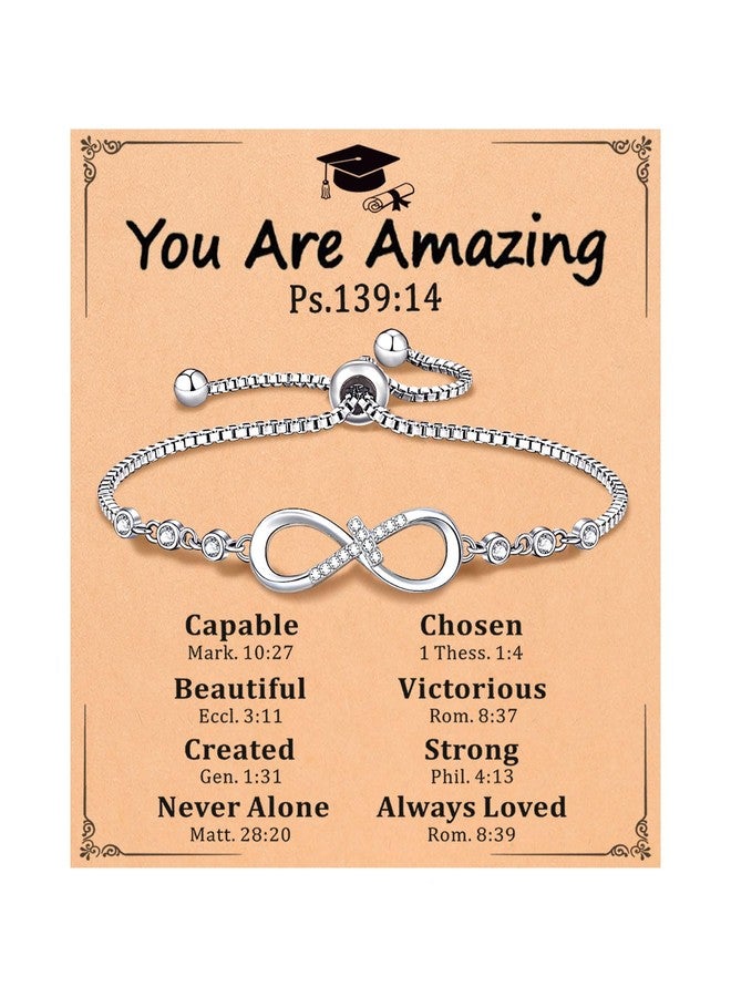 UNGENT THEM College High School Christian Graduation Gifts for Her Women Girls Middle School Kindergarten Graduation Best Graduate Grad Bracelet Class of 2025 - Image 1