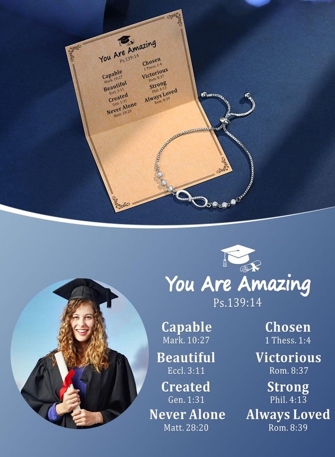 UNGENT THEM College High School Christian Graduation Gifts for Her Women Girls Middle School Kindergarten Graduation Best Graduate Grad Bracelet Class of 2025 - Image 5