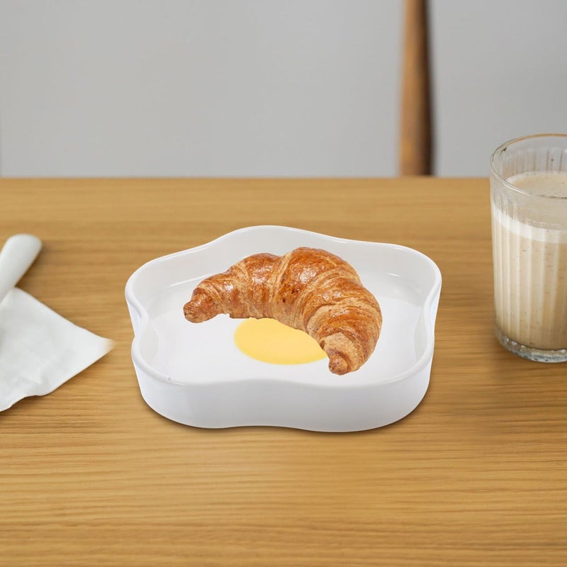 Cabilock Egg Design Ceramic Plate  Cute Small Dessert Plate for Salad Snacks Breakfast Kids Easter 59 Inch - Image 3
