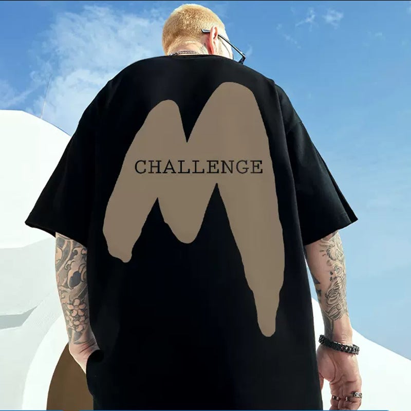 American Style Trendy T-Shirt Oversize Plus Size Loose Fat Men'S Fashion Brand Couple'S Short Sleeve Summer Fashion - Image 4