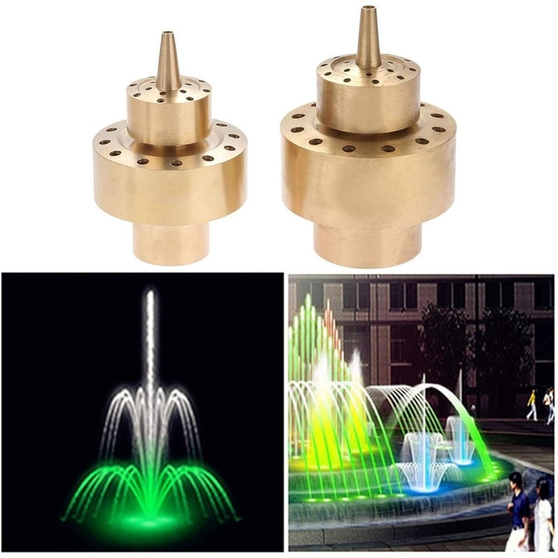 THE WHITE SHOP Brass DN25 Fountain Nozzle Column Water Fountain Nozzle Sprinkler Spray Head for Garden Pond Bring Beautiful Visual Effects Size:1.5 - Image 1