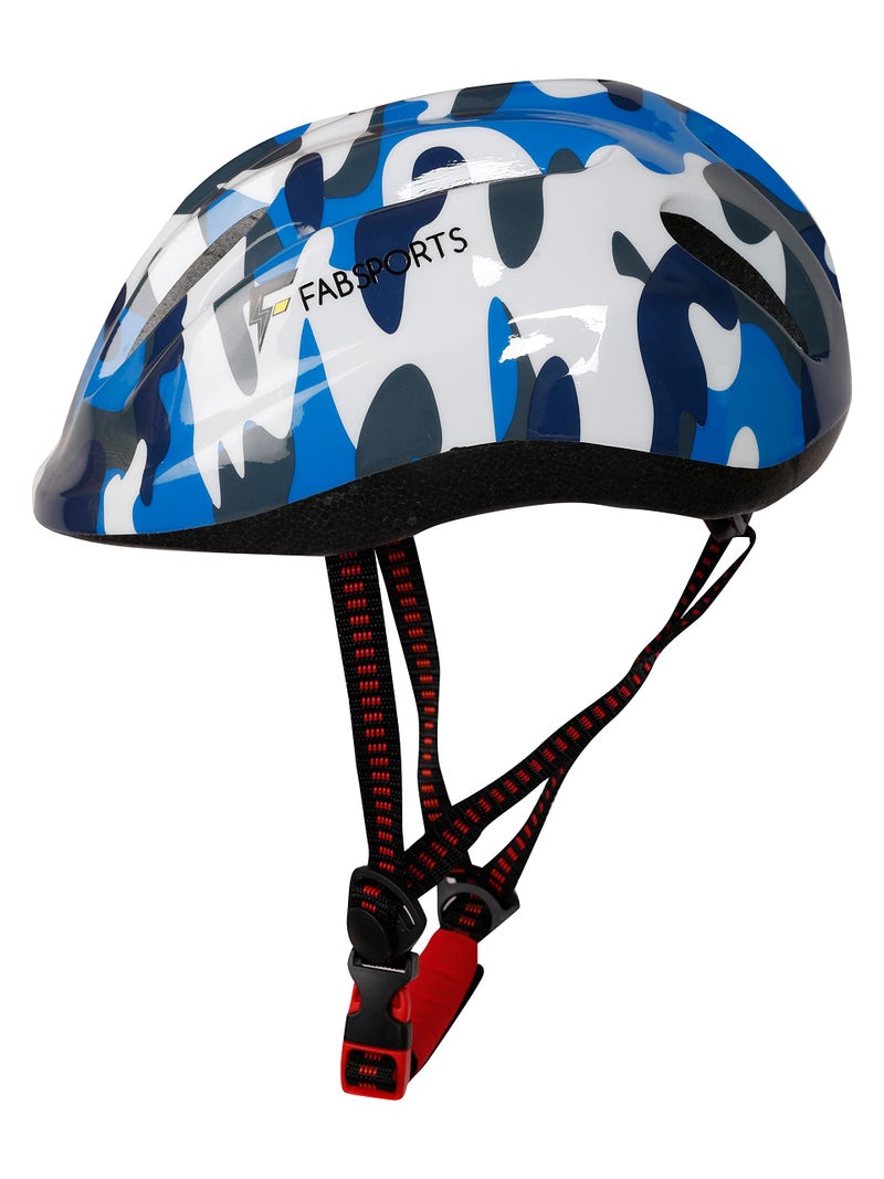 FABSPORTS Camouflage Printed Safety Helmet for Kids-Boys & Girls (5-12 Years), Light Weight Bicycle/Bike Helmet, Adjustable Size, Superior Ventilation for Cycling/Skating/Skate Boarding - Image 5