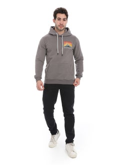 Andora Kangaroo Pockets Fleeced Hoodie_Grey  - Image 5