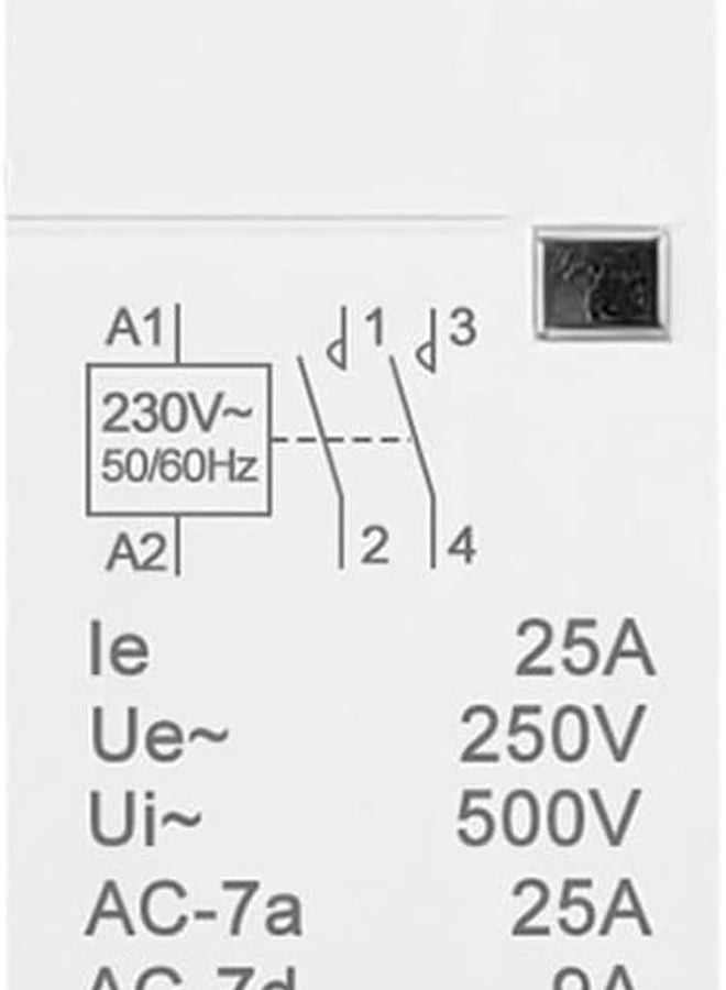 1NC 220V AC Modular Contactor 25A 2P Din Rail Household 110V 230V 24V NO NC - Image 1