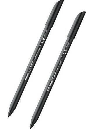 Edding 1200 Graphic Pen Black 2 Pair 