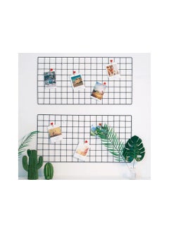 Franklite Franklite Iron Square shape hanging Grid frame for home Decoration wall photog collage photo key as per your requirement 85x 55 cm Black  - Image 2