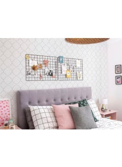 Franklite Franklite Iron Square shape hanging Grid frame for home Decoration wall photog collage photo key as per your requirement 85x 55 cm Black  - Image 3