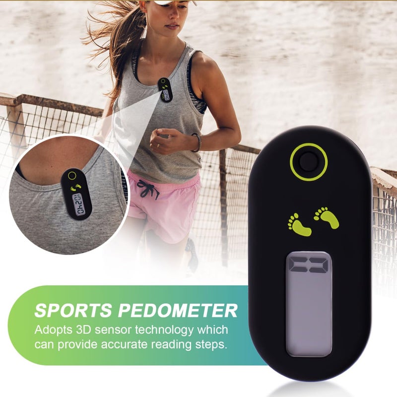 WINOMO Exercise Step Walking 3D Pedometer Accurate Step Counter Walking Distance Miles/Km Calorie Counter Exercise Time Silent with Clip and Lanyard Pedometer - Image 2