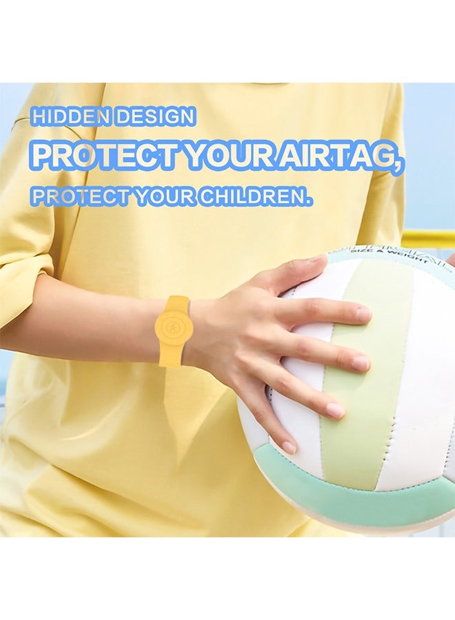 AirTag Bracelet for Kids Wristband,Airtag Wristband for Kids Compatible with Apple Airtag,Adjustable Anti-lost Lightweight GPS Tracker Holder Bracelet for Children 22MM - Image 5