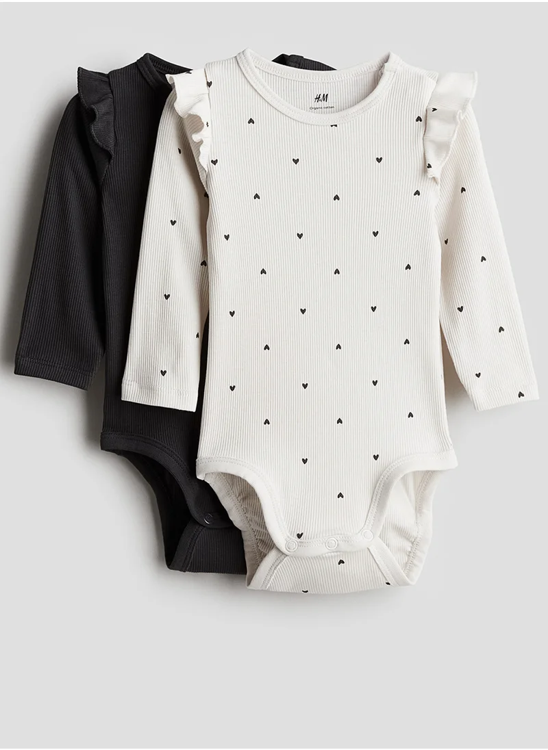 H&M 2-Pack Long-Sleeved Bodysuits