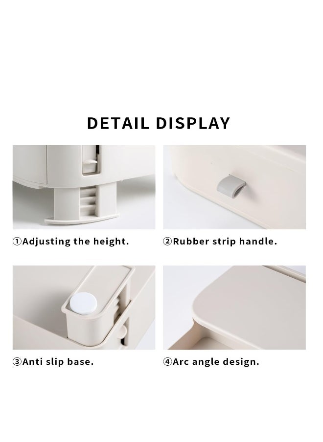 Generic Monitor Stand with Storage, Adjustable Height Computer Stand, Tablet Stand with Storage For Office Desk Organizers and Accessories, Computer Monitor Stand for Home & Office (White)  - Image 4