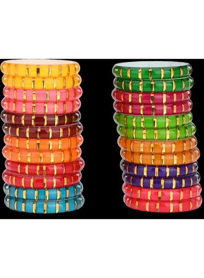 1st Time Stylish And Colorful Plastic Bangle/Kada- Perfect For Wedding, Party, Celebrations And Functions, Combo Of 12 Set, Each Set In 2 Bangles, Multicolor- S27 - Image 5
