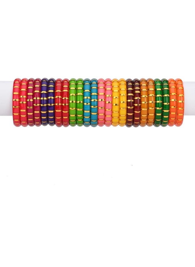 1st Time Stylish And Colorful Plastic Bangle/Kada- Perfect For Wedding, Party, Celebrations And Functions, Combo Of 12 Set, Each Set In 2 Bangles, Multicolor- S27 - Image 3