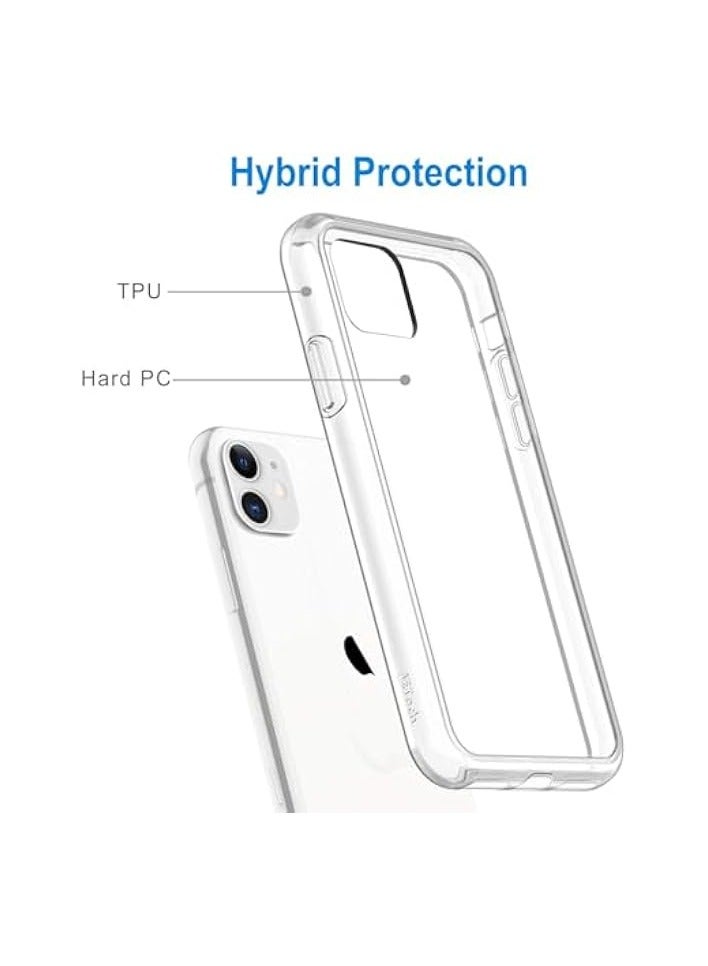 Jetech Case for iPhone 11 6.1-Inch, Non-Yellowing Shockproof Phone Bumper Cover, Anti-Scratch Clear Back (Clear) - Image 3