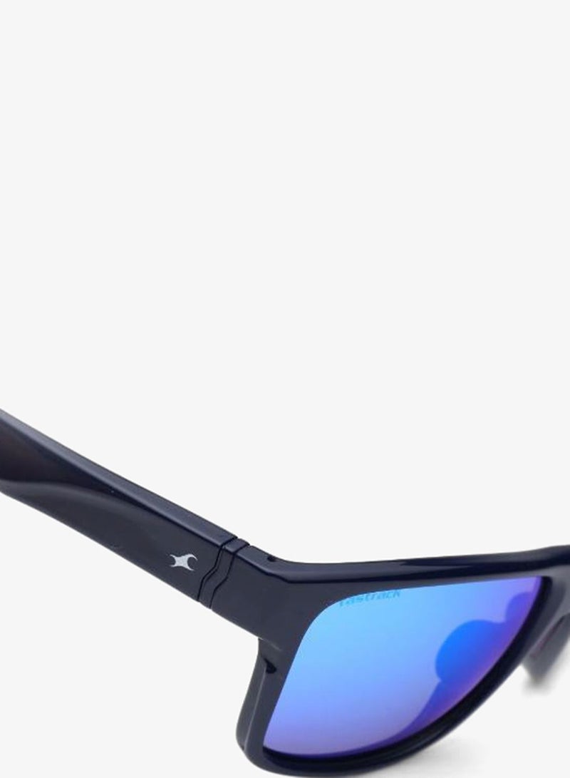 fastrack Polarized Sunglasses Blue Frame Smoke Mirror Lens 57mm  - P542BL4PV - Image 5