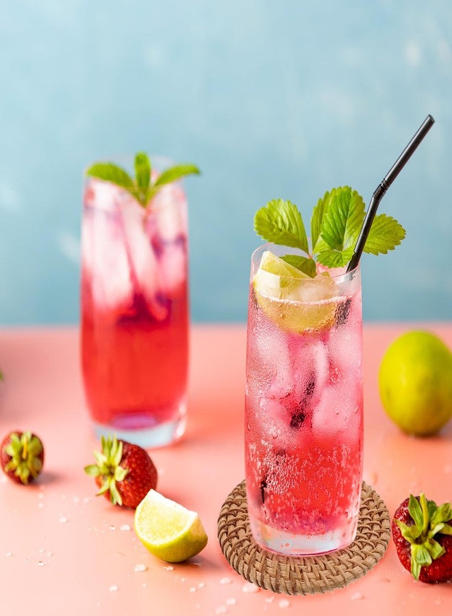 oruola أورولا قطعتان من قواعد الأكواب المنسوجة الطبيعية، قواعد أكواب من الخيزران، قواعد أكواب دائرية من الخوص بقطر 3.93 بوصة، قواعد أكواب بوهيمية مقاومة للحرارة، قواعد أكواب للمشروبات الساخنة، هدايا مثالية لتدفئة المنزل، ديكور منزلي لحماية الطاولة - Image 4