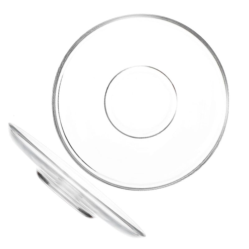 2pcs 12x12cm Round Glass Tea Saucers Dessert Plates Snack Appetizer Serving Dishes - Image 2