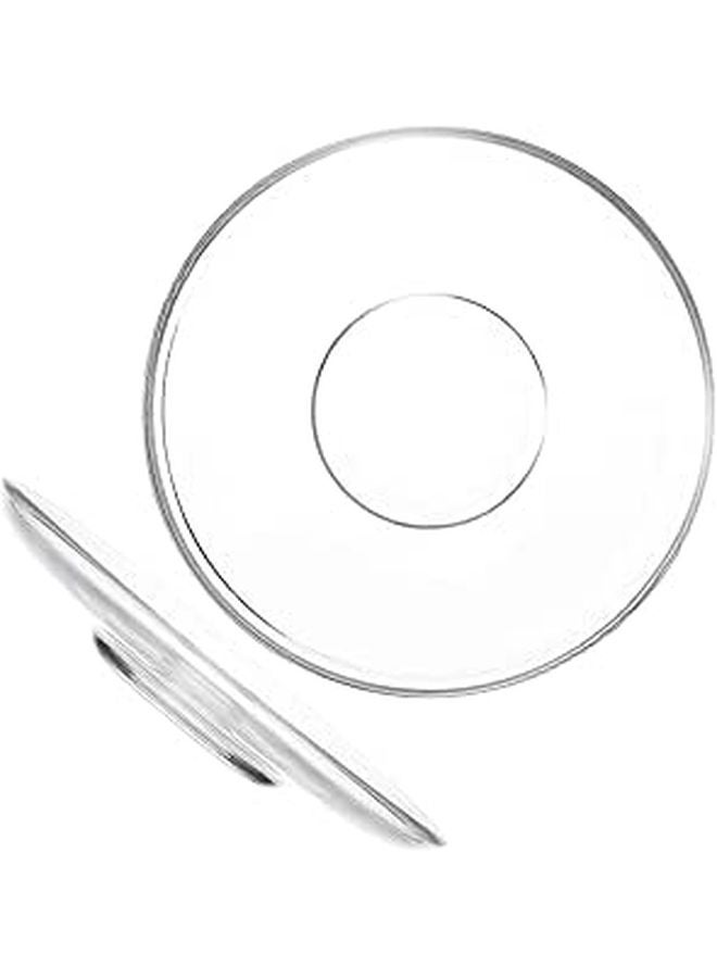 2pcs 12x12cm Round Glass Tea Saucers Dessert Plates Snack Appetizer Serving Dishes - Image 1