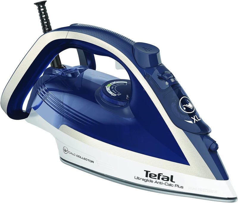 T-fal TEFAL Steam Iron | Ultraglide Plus | Steam output of 45g/min | 210 g/min with the boost | 2800W | 270ml Water tank capacity | 50/60Hz | Ultraglide Anti-Calc Plus | 2 Years Warranty | FV5820G0 - Image 1