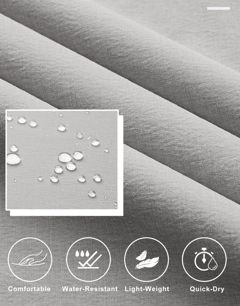 Libin Mens Golf Pants Stretch Work Dress Pants 30" Quick Dry Lightweight Business Casual Pants for Men Comfy Water Resistant, Light Grey, 32W x 30L - Image 4