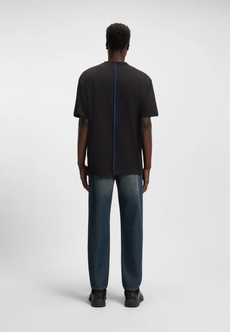 هوجو Tapered-fit jeans in blue stretch denim