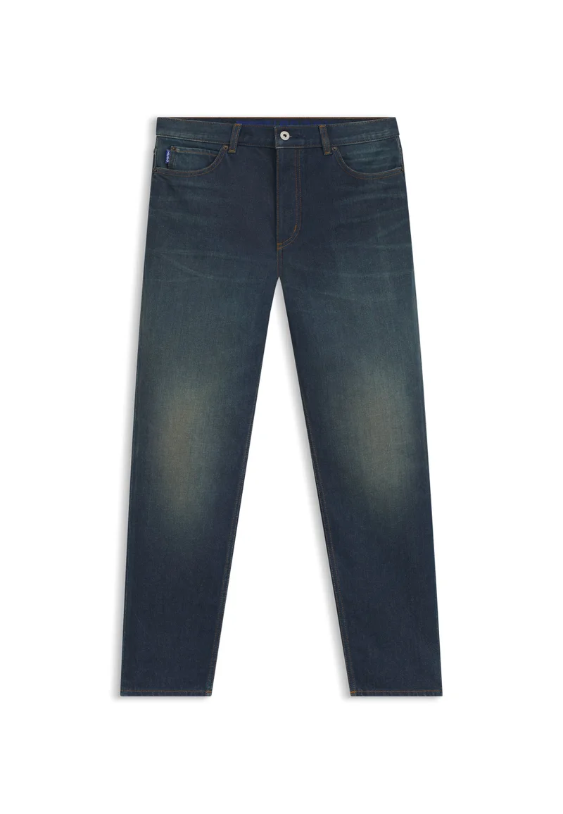 HUGO Dark Blue Tapered-fit jeans in blue stretch denim for Men | Best Price UAE