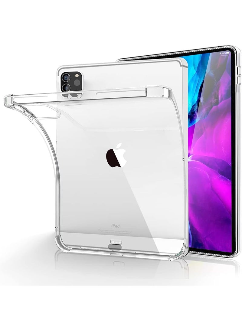 Clear Shock Absorbing Flexible TPU Protective Cover Transparent Slim With Pencil For iPad Pro 12.9 inch Case 2021 (5th Gen) - Image 1