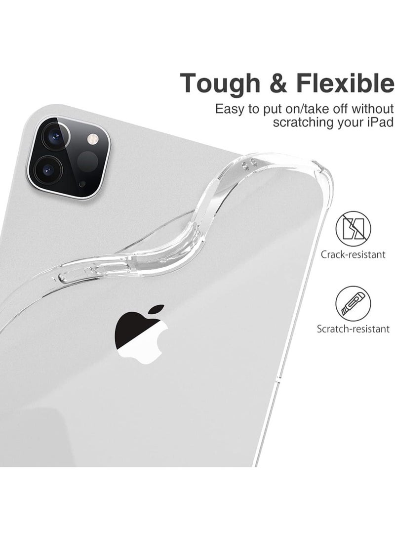 Clear Shock Absorbing Flexible TPU Protective Cover Transparent Slim With Pencil For iPad Pro 12.9 inch Case 2021 (5th Gen) - Image 3
