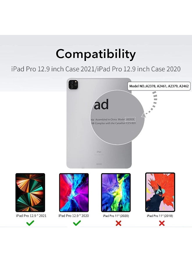 Clear Shock Absorbing Flexible TPU Protective Cover Transparent Slim With Pencil For iPad Pro 12.9 inch Case 2021 (5th Gen) - Image 2