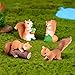 MAOMIA 8 Pcs Squirrel Figures Animal Character Toys Cake Toppers Squirrel Fairy Garden Miniature Figurines Collection Playset Christmas Birthday Gift Desk Decorations - Image 2