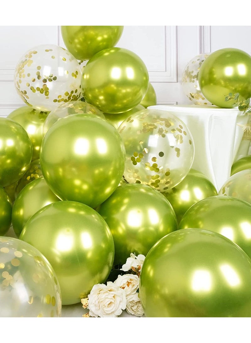 JOLLITY LLC Metallic Chrome Balloons 50 Pcs 12 Inch Helium Shiny Thicken Latex Party Decoration (Chrome Lime) - Image 4