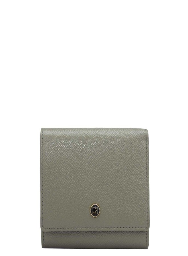 Da Milano Mini Leather Wallet for Women - Stone Grey - Image 1