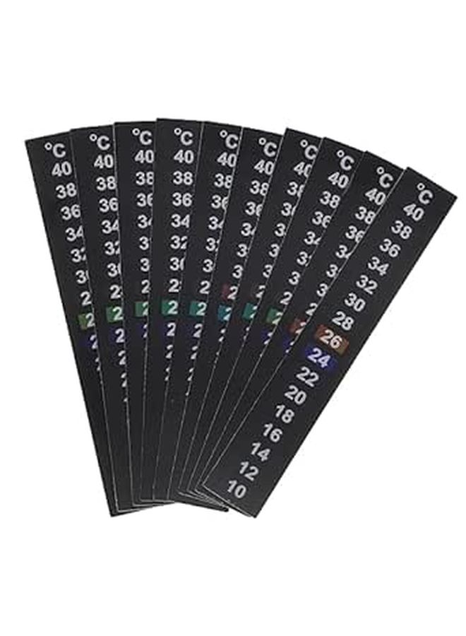10 Pieces Thermometer Strip For Fish Tank Color Changing Liquid Temperature Sticker Accurate Digital Indication - Image 1