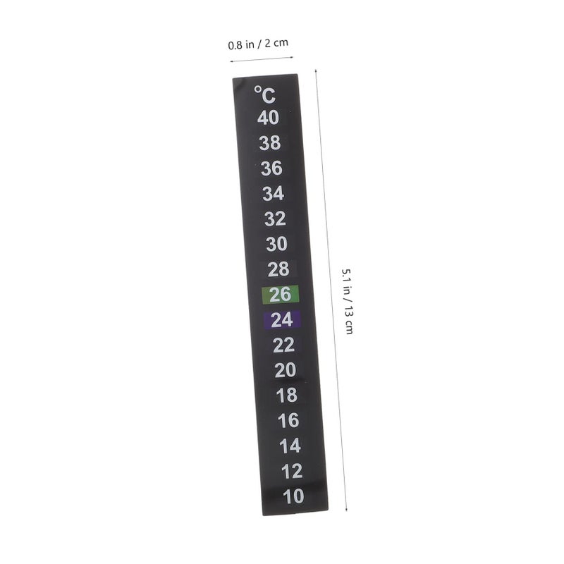 10 Pieces Thermometer Strip For Fish Tank Color Changing Liquid Temperature Sticker Accurate Digital Indication - Image 3